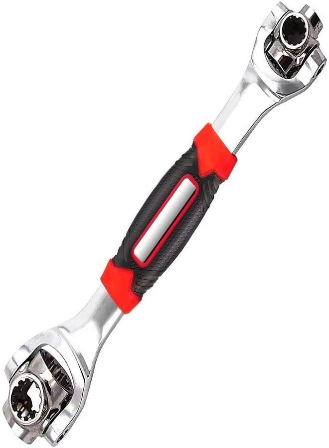 Orbica Tiger wrench 48 in 1 Swivel Head Multi Tool Spanne Tools Socket Works with Spline Bolts Multifunction PassTorx 360 Degree 6-Point Universal Furniture Car Repair, Hex end - Image 1